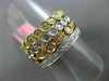 1.94CT DIAMOND 18KT TRI COLOR GOLD 3D ETERNITY FILIGREE MILGRAIN STACKABLE RING