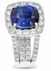 LARGE 8.61CT DIAMOND & AAA SAPPHIRE 18KT WHITE GOLD 3D ROUND SQUARE MENS RING