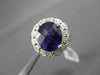 ESTATE 4.62CT DIAMOND & AAA AMETHYST 14K WHITE GOLD FILIGREE FLORAL CLUSTER RING