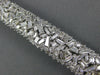 LARGE 13.86CT DIAMOND 18KT WHITE GOLD 3D CLUSTER GRADUATING CUFF TENNIS BRACELET