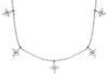 ESTATE .50CT DIAMOND 14KT WHITE GOLD 3D MULTI FLOWER BY THE YARD LOVE NECKLACE