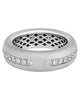 .94CT DIAMOND 18KT WHITE GOLD 3D MATTE & SHINY ETERNITY WEDDING ANNIVERSARY RING