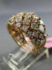 ESTATE LARGE 4.29CT PINK DIAMOND 18KT ROSE GOLD 3D MULTI SHAPE ANNIVERSARY RING