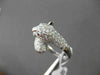 ESTATE LARGE 1.08CTW DIAMOND & AAA RUBY 18KT WHITE GOLD 3D PANTHER COCKTAIL RING