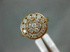 ESTATE WIDE 1.0CT ROUND DIAMOND 14K ROSE GOLD 3D CLASSIC FLOWER CLUSTER FUN RING