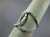 ESTATE LARGE .47CT DIAMOND 18KT WHITE GOLD 3D LOVE KNOT CLASSIC FUN RING