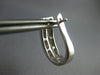 WIDE 1.5CT DIAMOND 14KT WHITE GOLD 2 ROW CHANNEL OVAL LEVERBACK HANGING EARRINGS