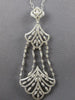 EXTRA LARGE 2.64CT DIAMOND 14KT WHITE GOLD ROUND & MARQUISE MULTI LEAF PENDANT