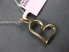 ESTATE .24CT DIAMOND 14KT YELLOW GOLD CLASSIC ROUND OPEN HEART FLOATING PENDANT
