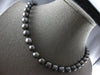 LARGE & LONG AAA TAHITIAN PEARL 14KT WHITE GOLD 3D CLASSIC LOVE NECKLACE #27954