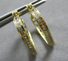 .25CT DIAMOND 14KT YELLOW GOLD 3D MULTI HEART LOVE HOOP HANGING EARRINGS #28211