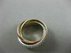 ESTATE LARGE 1.32CT DIAMOND 14KT WHITE YELLOW & ROSE GOLD 3D TRINITY LOVE RING