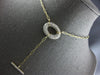 LARGE 2.12CT DIAMOND 14KT YELLOW GOLD MULTI ROW OPEN OVAL LARIAT LOVE NECKLACE