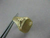 ESTATE .07CT OLD MINE DIAMOND 14K YELLOW GOLD 3D FILIGREE SIGNET MENS RING #1233