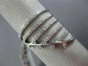 ESTATE LARGE .33CT DIAMOND 14KT WHITE GOLD 3D MULTI ROW ETOILE TRIANGULAR RING