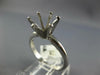 ESTATE PLATINUM CLASSIC ROUND SIX PRONG SEMI MOUNT ENGAGEMENT RING #26979