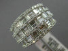 ESTATE LARGE 2.67CT DIAMOND 18K WHITE GOLD 3D MULTI ROW WEDDING ANNIVERSARY RING