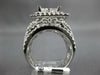 EXTRA LARGE 4.42CT DIAMOND 18KT WHITE GOLD 3D ROUND & PRINCESS ENGAGEMENT RING