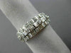 ESTATE WIDE 1.38CT DIAMOND 18K WHITE GOLD 3D SEMI BEZEL WEDDING ANNIVERSARY RING