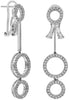 .46CT DIAMOND 14KT WHITE GOLD 3D MULTI CIRCULAR BY THE YARD FUN HANGING EARRINGS