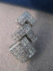 4CTW DIAMOND PRINCESS 14KT WHITE GOLD INVISIBLE EARRINGS 12CT LOOK F/G VVS #682