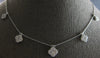 1.07CT DIAMOND 14KT WHITE GOLD ROUND FLOWER BY THE YARD CHANDELIER LOVE NECKLACE
