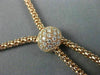 LARGE .42CT DIAMOND & WHITE PINK SOUTH SEA PEARL 18KT ROSE GOLD LARIAT NECKLACE