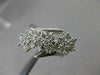 ESTATE .85CTW DIAMOND 3 CLUSTER STAR 14KT WHITE GOLD COCKTAIL RING F/G VS #17147