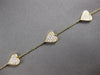 .51CT DIAMOND 14K YELLOW GOLD MULTI HEART BY THE YARD ADJUSTABLE TENNIS BRACELET