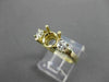 ESTATE .37CT DIAMOND 14KT YELLOW GOLD 3 STONE SEMI MOUNT ENGAGEMENT RING #18365