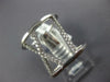 ESTATE LARGE .28CT DIAMOND 18KT WHITE GOLD 3D ROMAN NUMERAL XI FUN RING