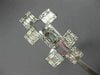 EXTRA LARGE 1.18CT ROUND & BAGUETTE DIAMOND 18KT WHITE GOLD 3D MULTI SQUARE RING