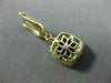 ESTATE LARGE 6.18CT DIAMOND & AAA GARNET 14KT YELLOW GOLD HALO HANGING EARRINGS