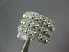 ESTATE LARGE 2.77CT DIAMOND 14K WHITE GOLD 3D CLASSIC MULTI ROW ANNIVERSARY RING