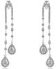 1.07CT DIAMOND 14KT WHITE GOLD TEAR DROP BY THE YARD CHANDELIER HANGING EARRINGS