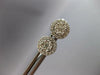 ESTATE .50CT DIAMOND 14KT WHITE GOLD 3D CLASSIC CLUSTER HALO STUD EARRINGS