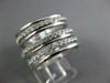 ESTATE WIDE 1.27CT DIAMOND 18K WHITE GOLD MULTI ROW OPEN STACKABLE ETERNITY RING
