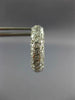 ANTIQUE WIDE .97CT DIAMOND 14KT WHITE & YELLOW GOLD ETOILE HUGGIE EARRINGS #1064