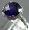 LARGE 2.66CT DIAMOND & AAA AMETHYST 14KT WHITE GOLD ROUND HALO FILIGREE FUN RING