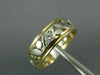 ANTIQUE .35CT DIAMOND 14K WHITE YELLOW GOLD FILIGREE ETERNITY WEDDING RING 21370