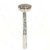 .32CT WHITE & PINK DIAMOND 18KT WHITE & ROSE GOLD CIRCULAR PAVE TENSION FUN RING