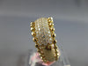 WIDE .71CT DIAMOND 14KT YELLOW GOLD PAVE BEADED SEMI ETERNITY ANNIVERSARY RING
