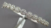 2.19CT DIAMOND 18KT WHITE GOLD MULTI FLOWER SEMI ETERNITY CUFF BANGLE BRACELET