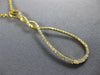 ESTATE LARGE .41CT DIAMOND 18KT YELLOW GOLD 3D TEAR DROP INFINITY LOVE PENDANT