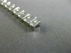 ESTATE WIDE 3.45CT DIAMOND 14KT WHITE GOLD 3D TWO ROW CHANNEL TENNIS BRACELET