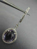 ESTATE 3.82CT DIAMOND & AAA AMETHYST 14K WHITE GOLD HALO ETOILE HANGING EARRINGS