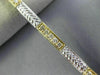 ANTIQUE 1.15CT DIAMOND 14KT WHITE & YELLOW GOLD 3D FILIGREE FUN BRACELET #22381
