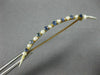ANTIQUE .60CT AAA SAPPHIRE & SOUTH SEA PEARL 14KT YELLOW GOLD BROOCH PIN #26420