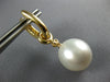 .49CT DIAMOND & SOUTH SEA PEARL 18KT YELLOW GOLD ETOILE HUGGIE HANGING EARRINGS