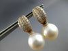 LARGE 1.12CT DIAMOND & SOUTH SEA PEARL 18KT ROSE GOLD MULTI ROW HUGGIE EARRINGS